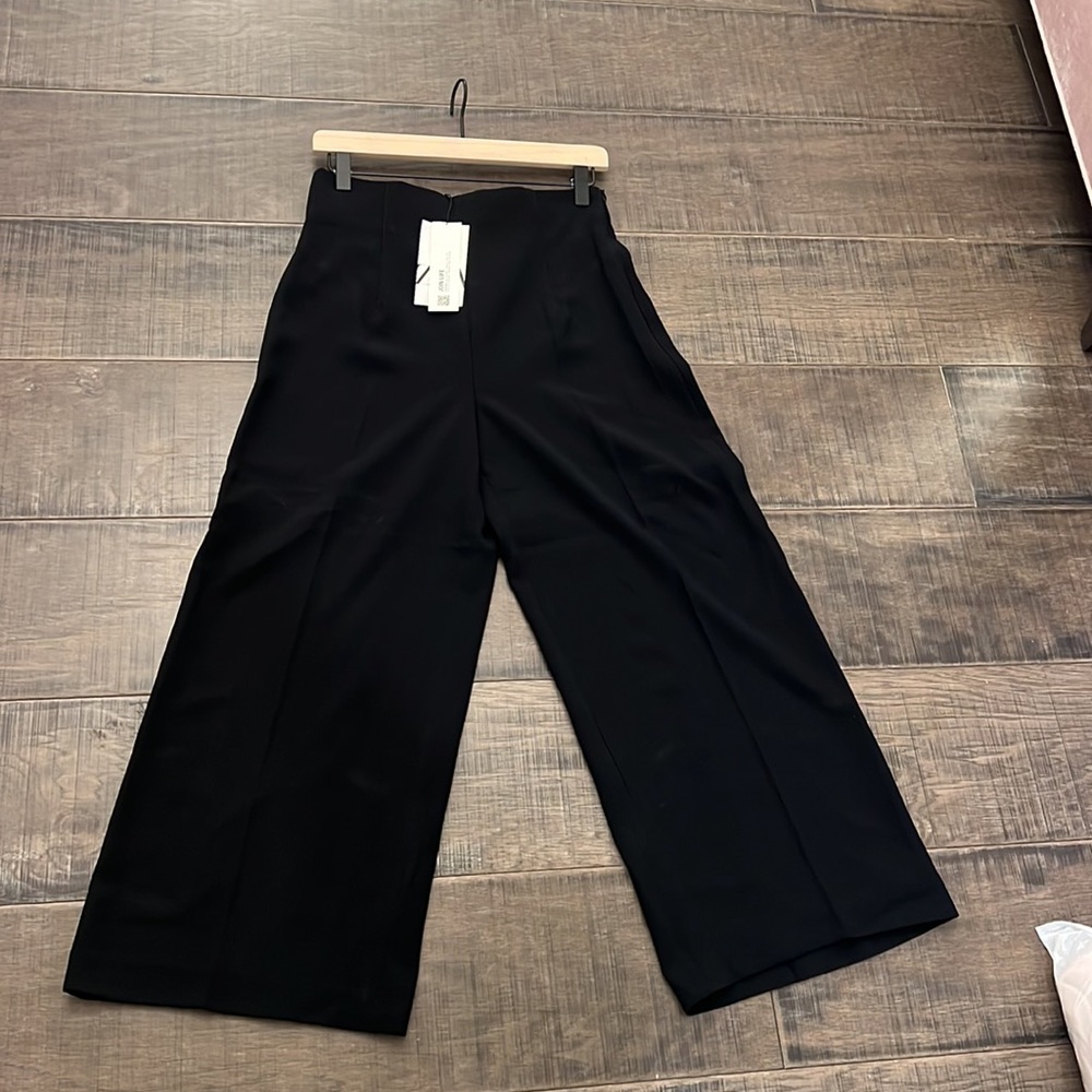 Zara Black Wide-Leg Trousers - Picture 13 of 16